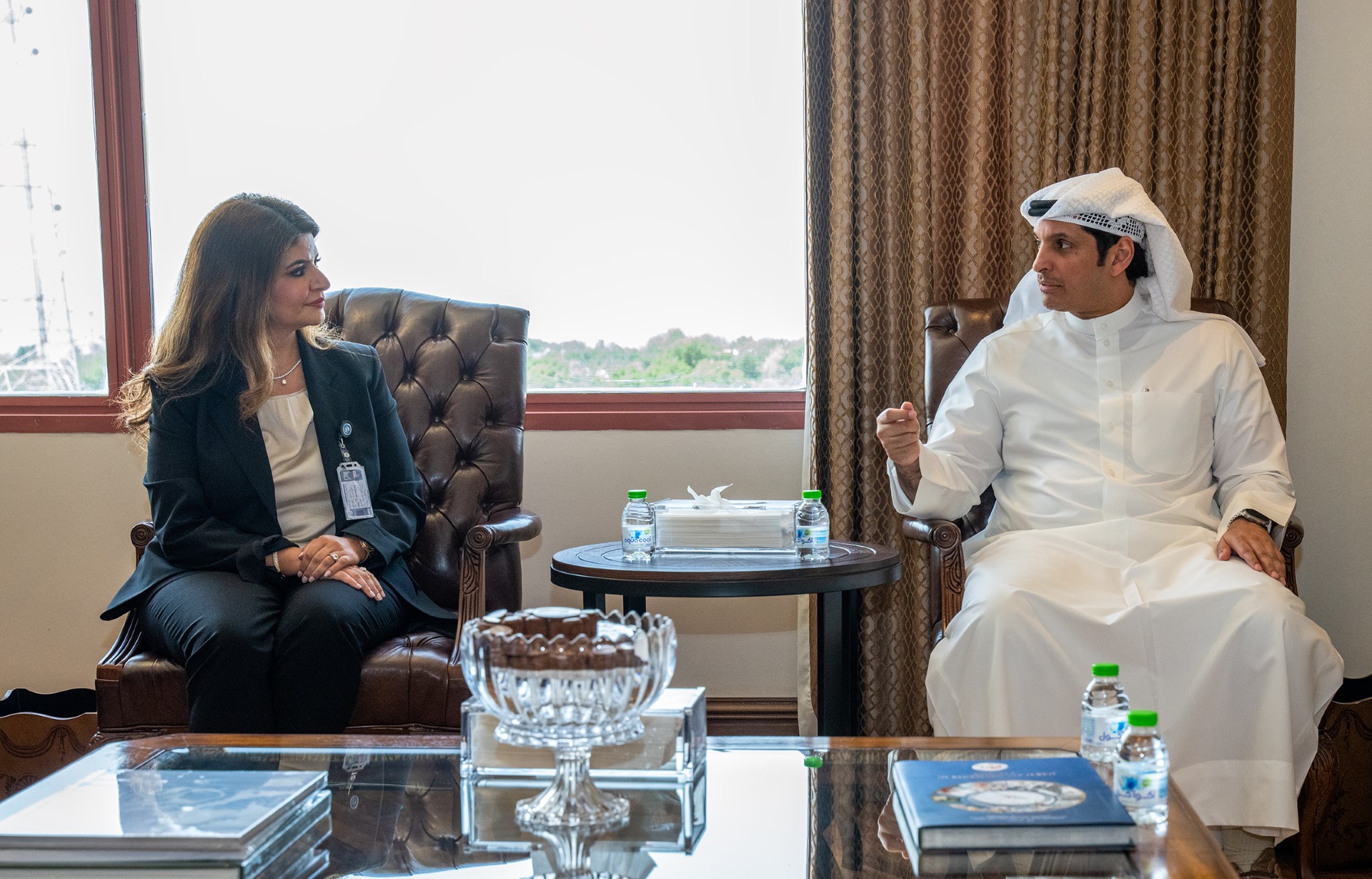 Minister of Information meets KUNA's Director General Dr. Fatima Al-Salem