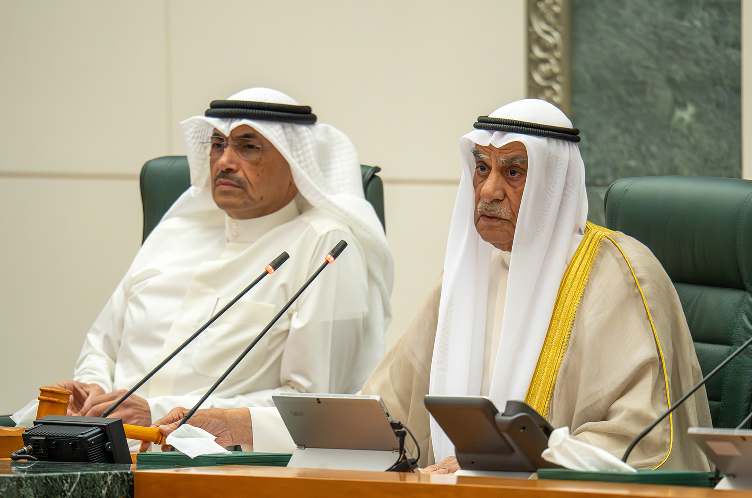 رئيس مجلس الأمة أحمد السعدون خلال مناقشة الرسائل الواردة للمجلس