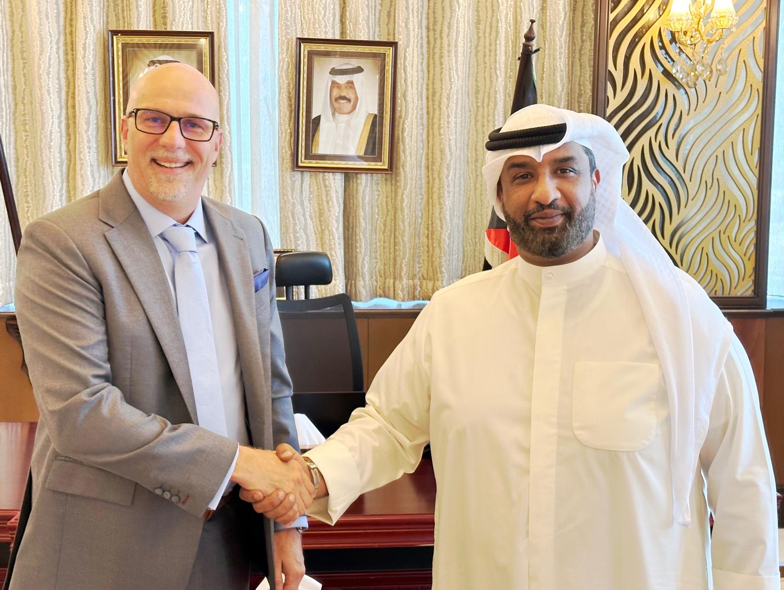 Head of the National Center for Cyber Security, Mohammad Bouaraki and Dominick Delfino -- global vice president of cybersecurity sales