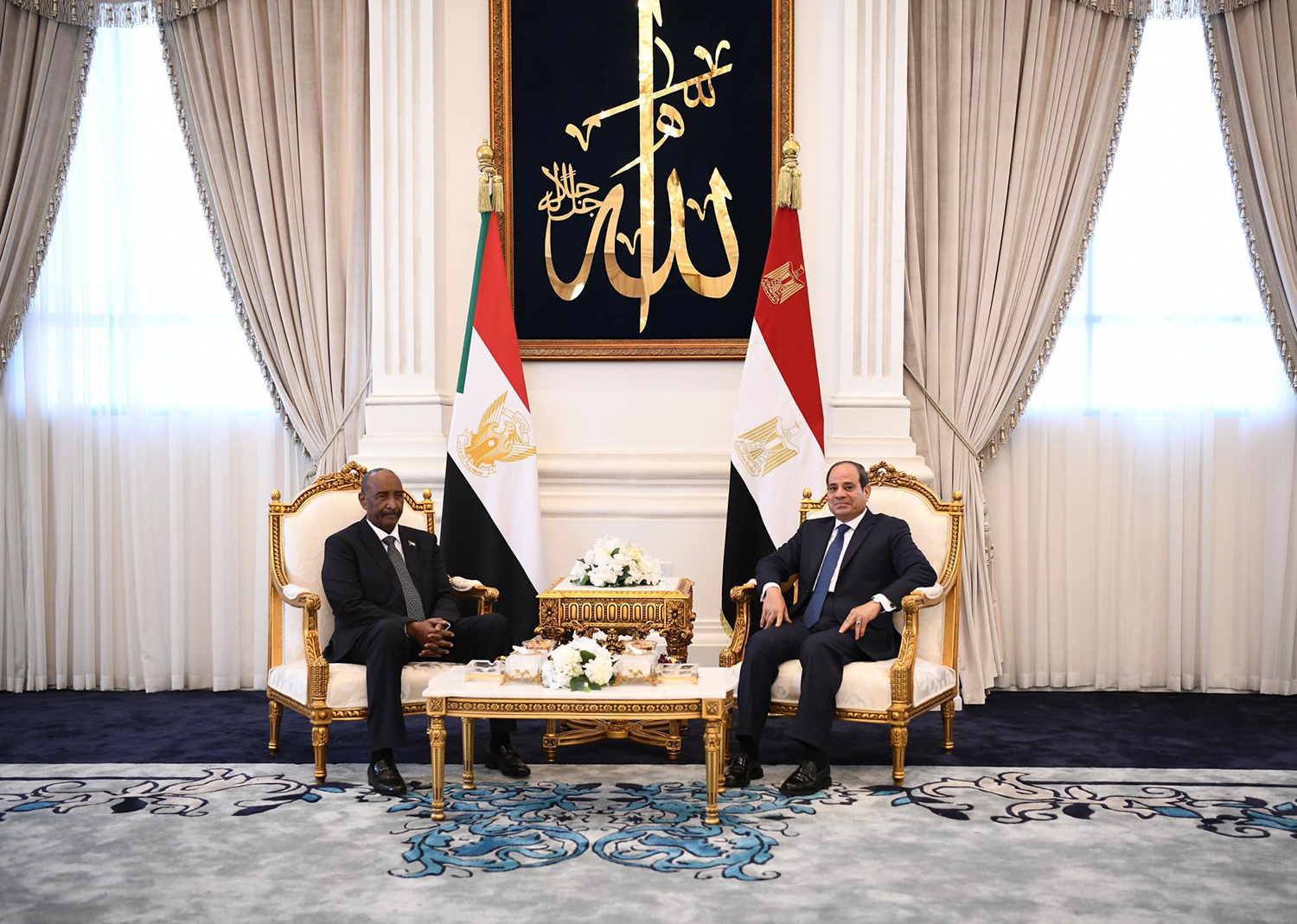 Egyptian President receives Chairman of the Sudanese Sovereignty