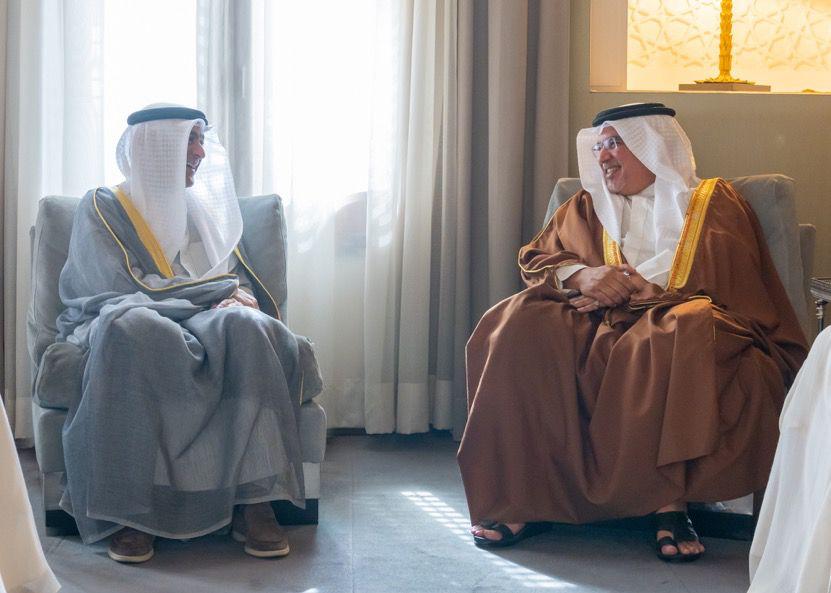 Bahrain Crown Prince and Prime Minister Prince Salman bin Hamad Al-Khalifa meets Secretary General of GCC Jasem Al-Budaiwi