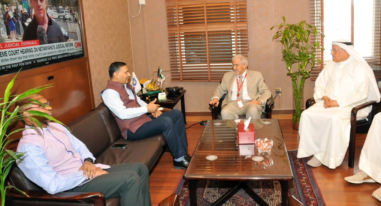 KRCS Chairman of Board of Directors receives India's Ambassador to Kuwait