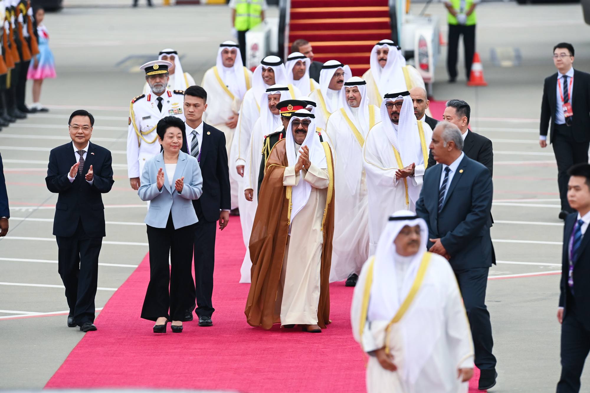 His Highness the Crown Prince Sheikh Mishal Al-Ahmad Al-Jaber Al-Sabah arrives in China