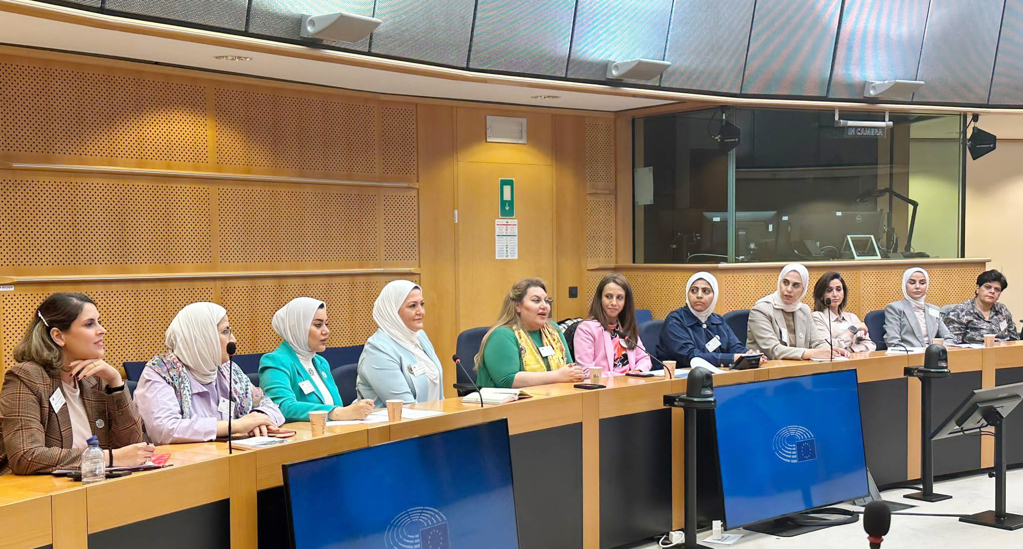 Kuwaiti women delegation attending a session  in the European Parliament in Brussels