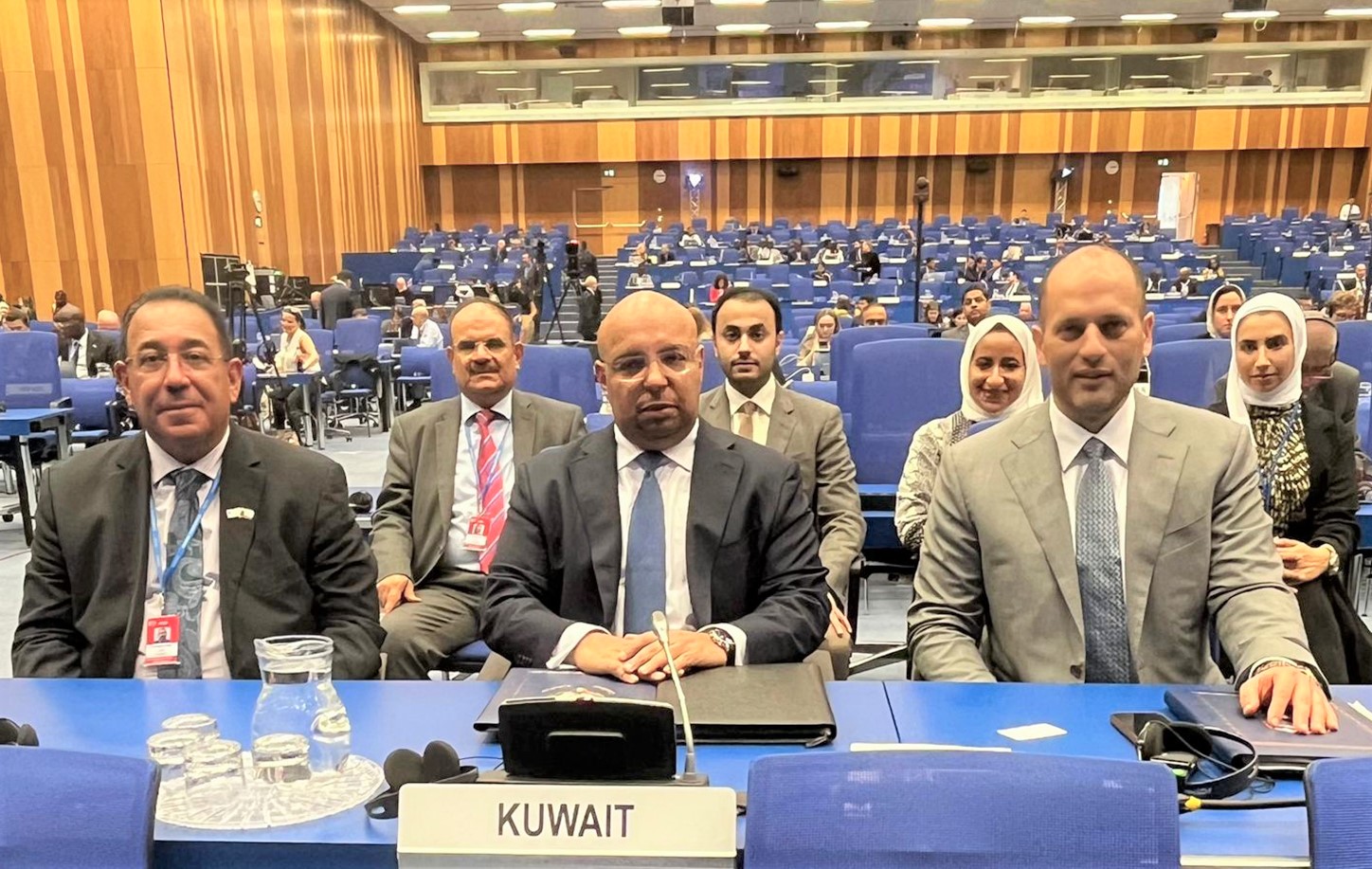 L'ambassadeur du Koweït et son représentant auprès des organisations internationales à Vienne, Talal Al-Fassam.