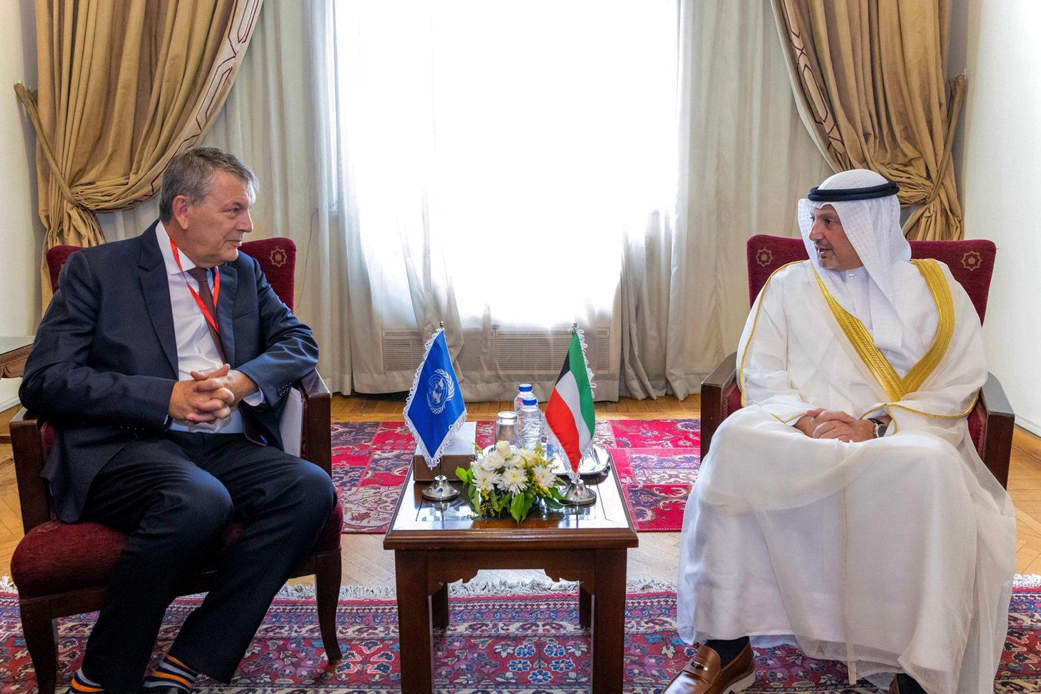 Kuwait FM meets UNRWA top official, reaffirms support to Palestinian people