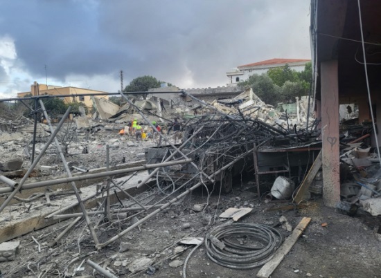 Israeli occupation bombing on Nabatieh