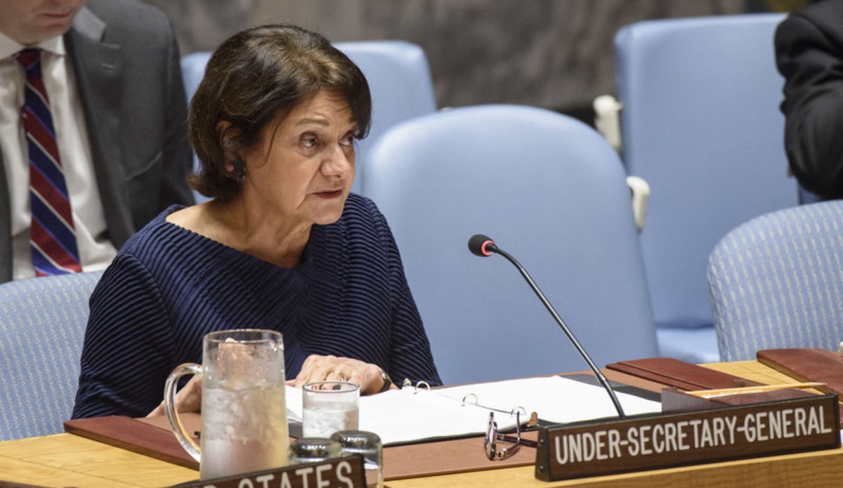 UN Undersecretary General for Political and Peacebuilding Affairs Rosemary DiCarlo