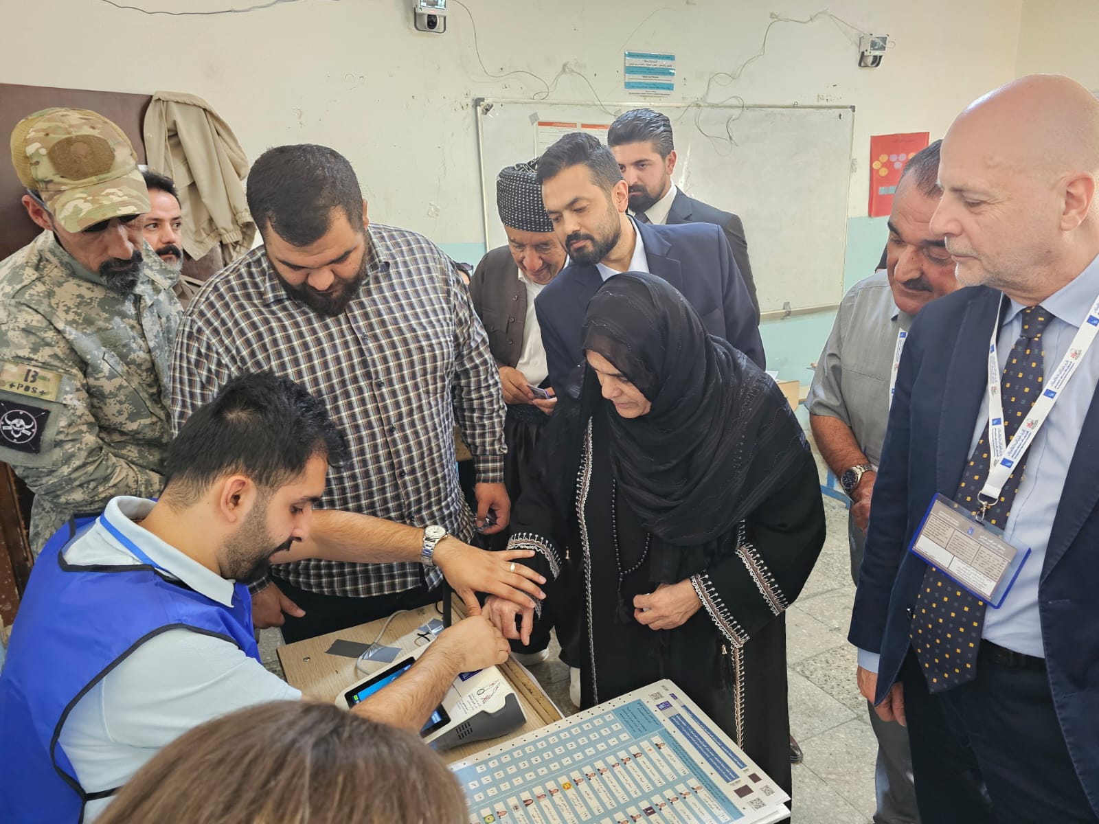جانب من سير العملية الانتخابية في كردستان وسط مراقبة اممية ودولية