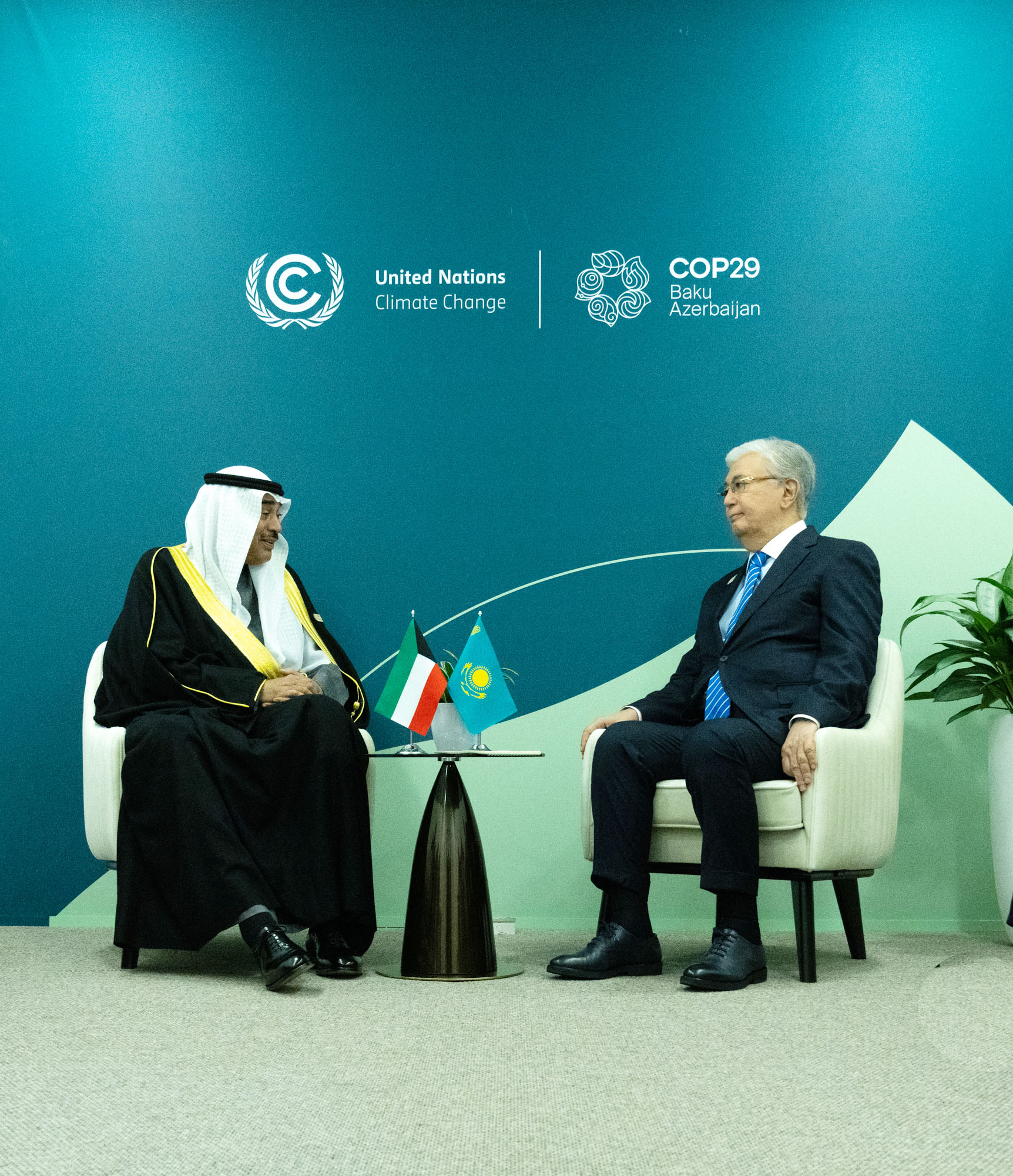 The Representative of His Highness the Amir His Highness the Crown Prince met with Kazakh President