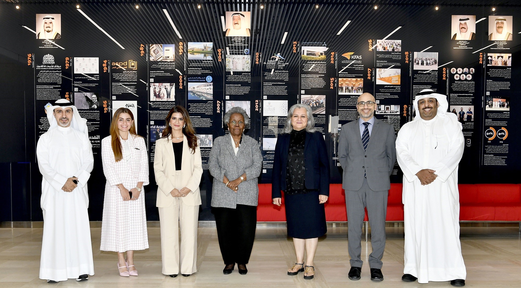 La directrice générale de l'Agence de presse du Koweït (KUNA), Fatma Al-Salem, lors de la visite à la fondation.