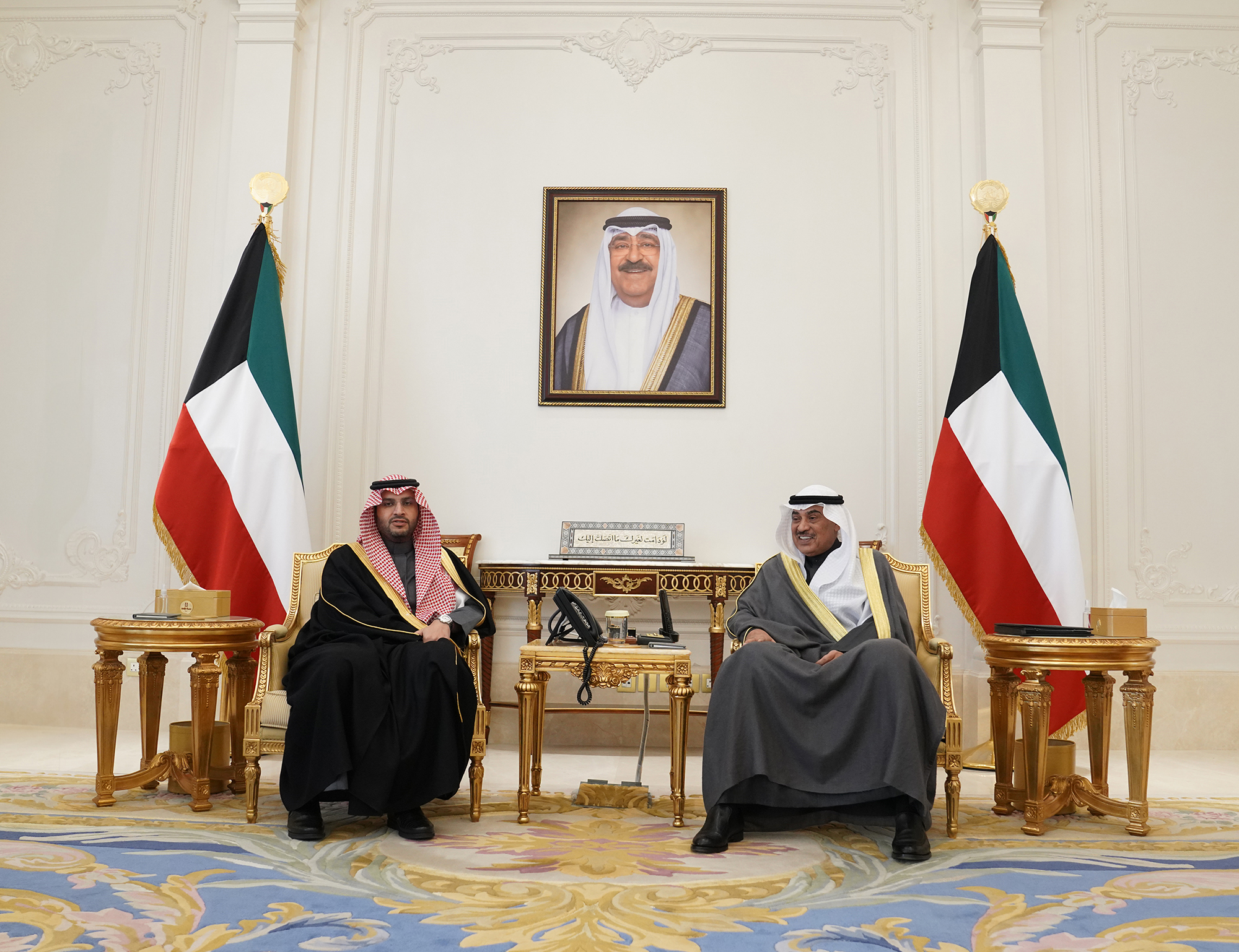 His Highness the Crown Prince Sheikh Sabah Khaled Al-Hamad Al-Sabah received Saudi Arabian Minister of State and member of the cabinet Prince Turki bin Mohammad Al-Saud