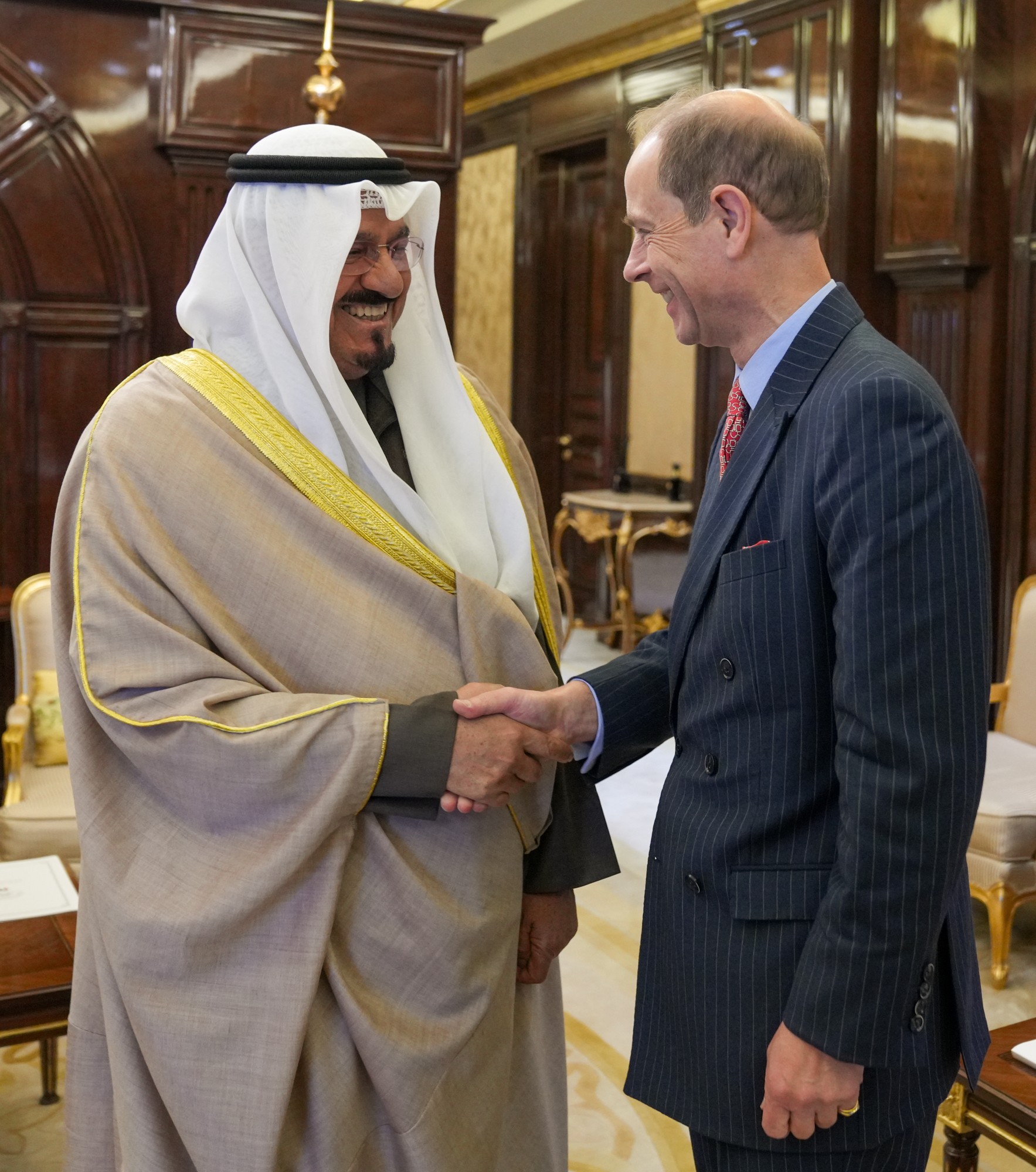 His Highness the Prime Minister receives the visiting Royal Prince Edward, Duke of Edinburgh and his accompanying delegation