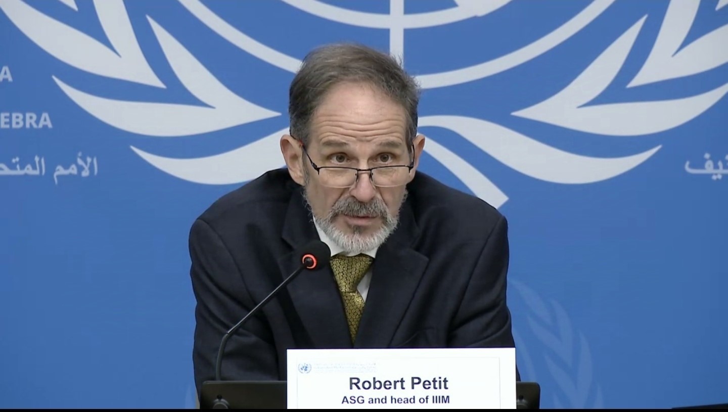 Head of UN International, Impartial and Independent Mechanism (IIIM) Robert Petit