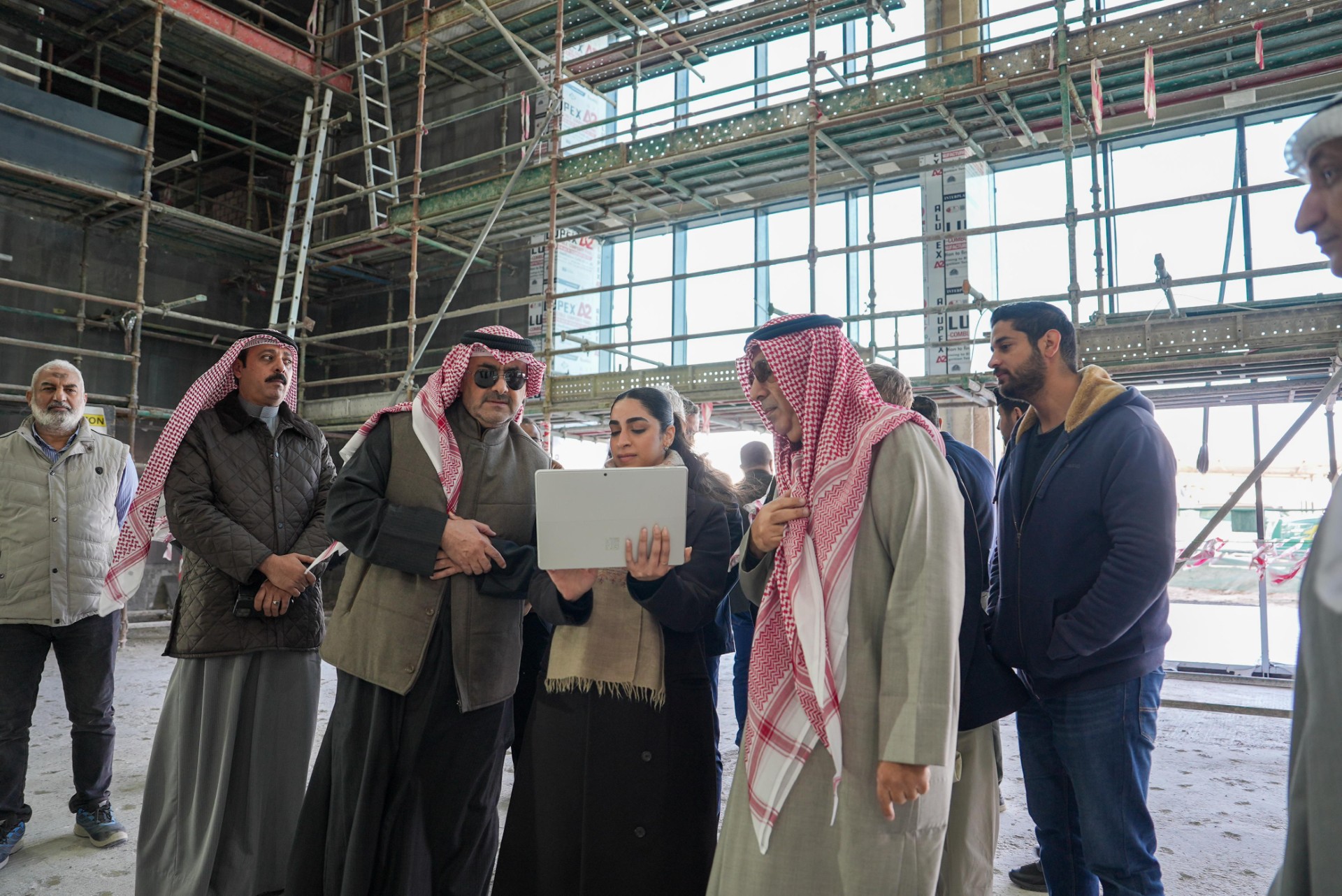 Governor of the Capital Sheikh Abdullah Salem Al-Ali Al-Sabah checking out Aventura's Mall project