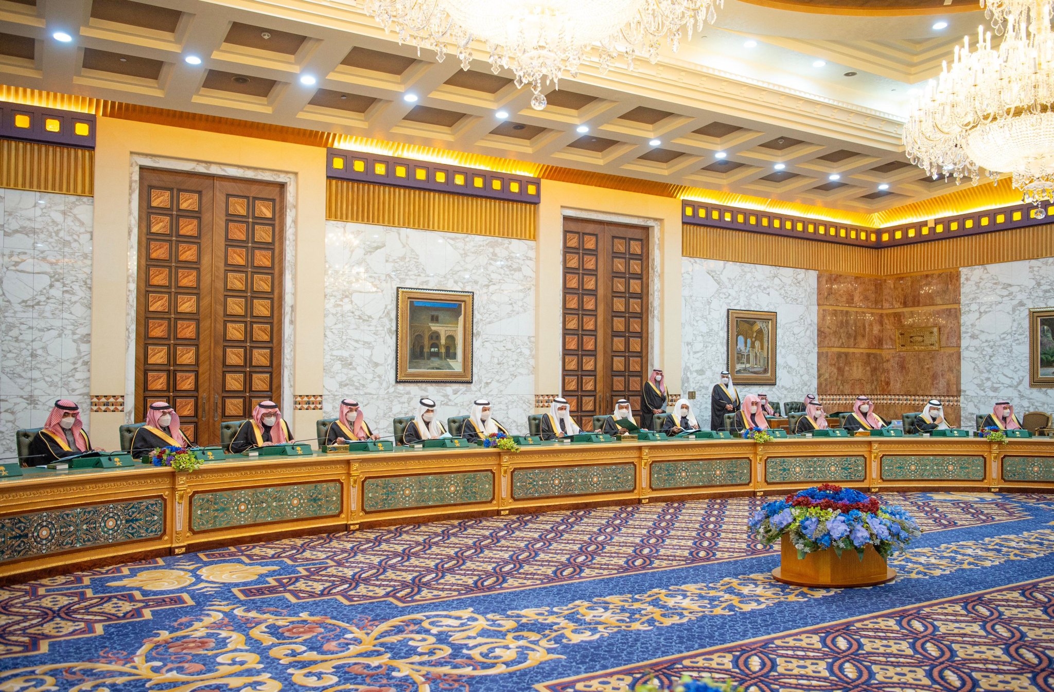 جانب من جلسة مجلس الوزراء السعودي