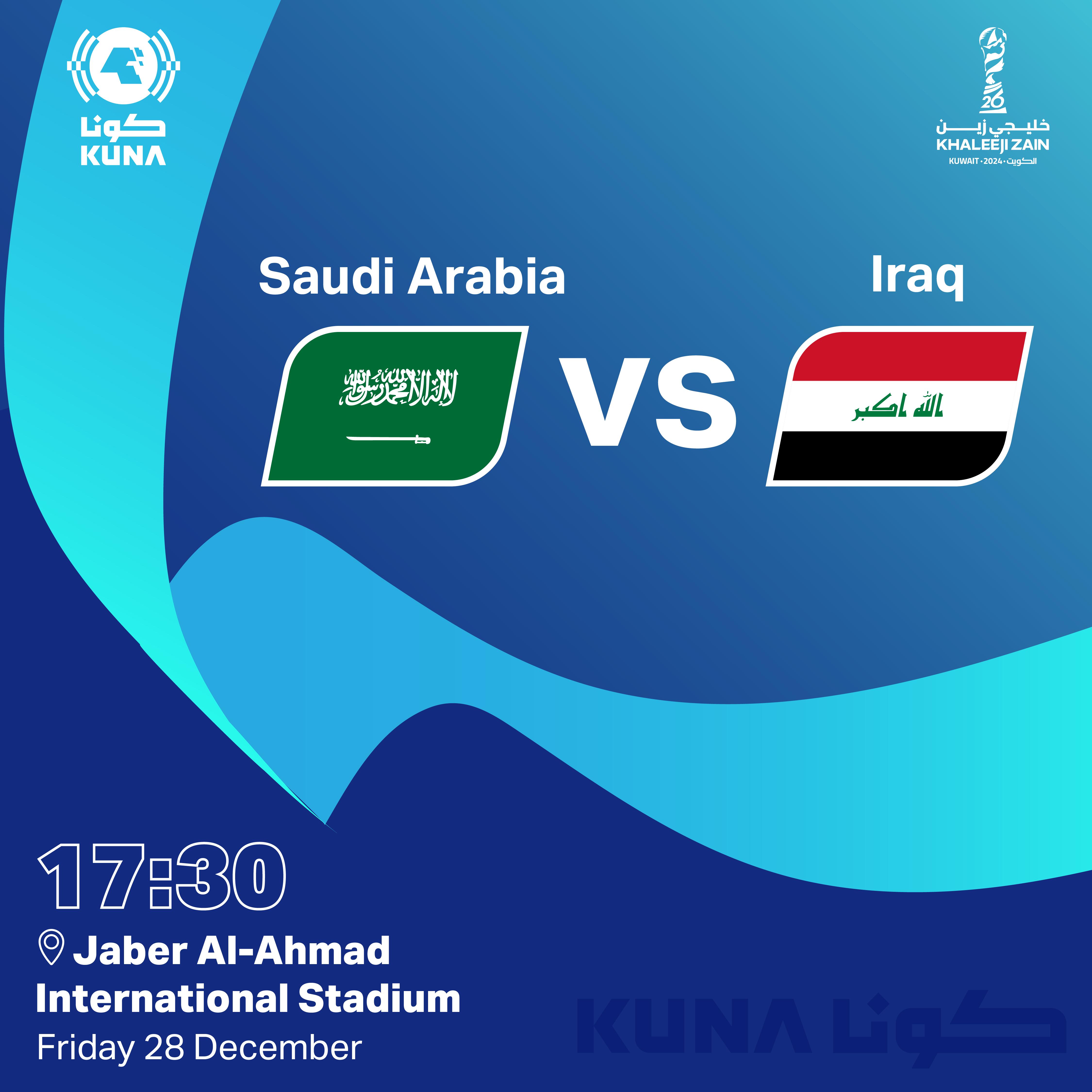 Saudi Arabia, Iraq seek to qualify for Khaleeji Zain 26 semifinals                                                                                                                                                                                        