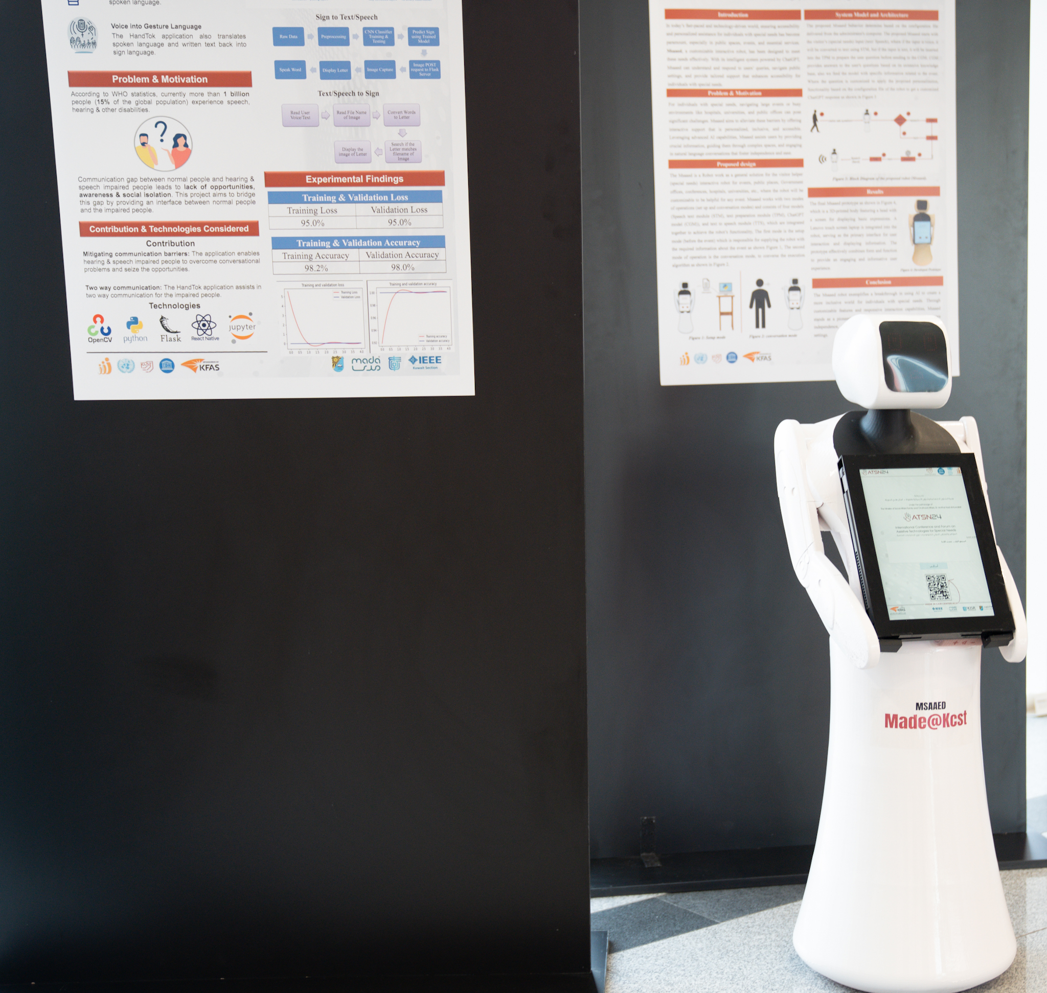 One of the robots at the exhibition