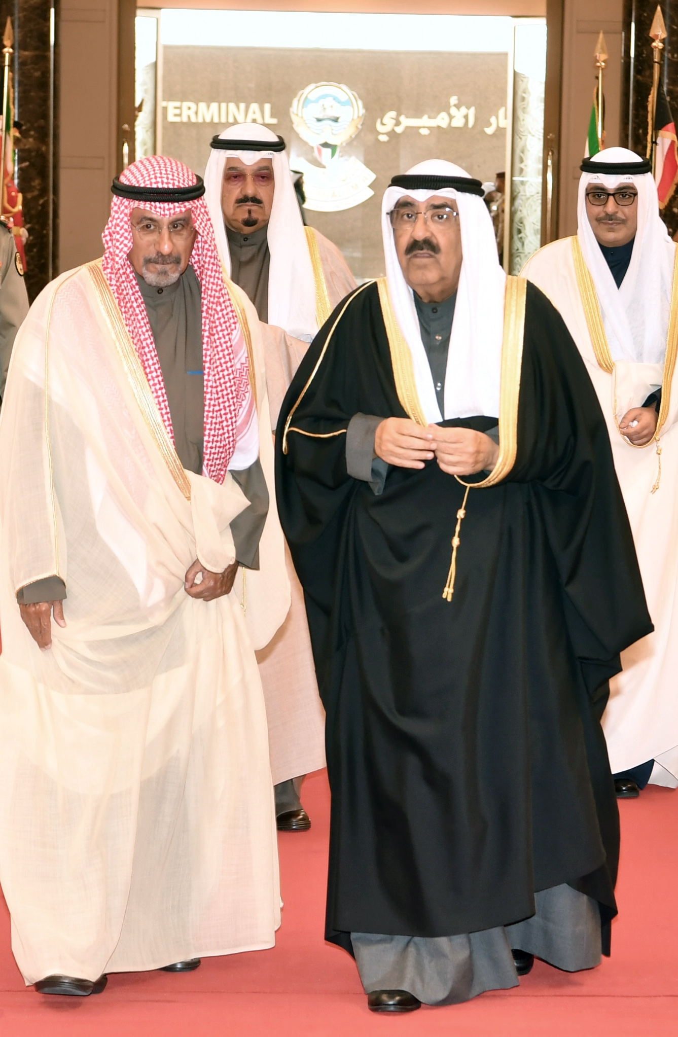  His Highness the Amir Sheikh Mishal Al-Ahmad Al-Jaber Al-Sabah with His Highness the Deputy Amir and Prime Minister Sheikh Dr. Mohammad Sabah Al-Salem Al-Sabah