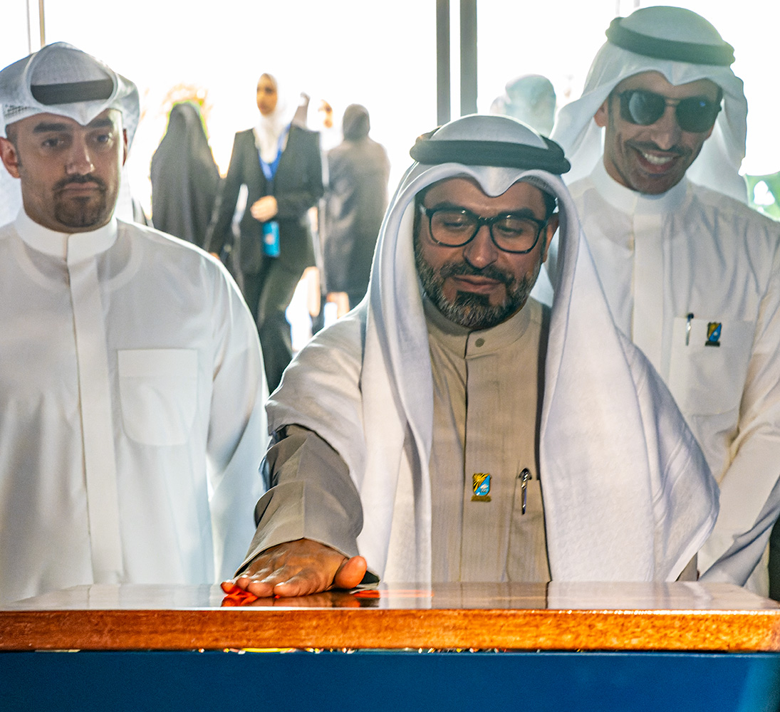 Kuwait University Acting Director Dr. Mishari Al-Harbi inaugurated the 45th Engineering Design Exhibition
