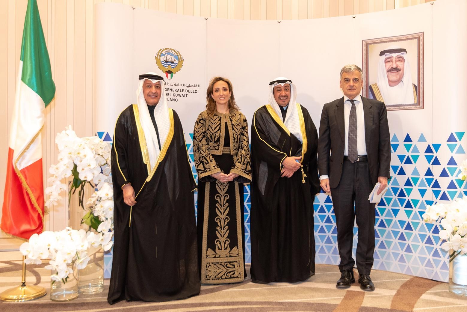 Consul General Sheikh Jaber Duaij Al-Malik Al-Sabah welcomed Milan's Mayor, Prefetto Claudio Sgaraglia to the Embassy's celebration of Kuwait National & Liberation Days