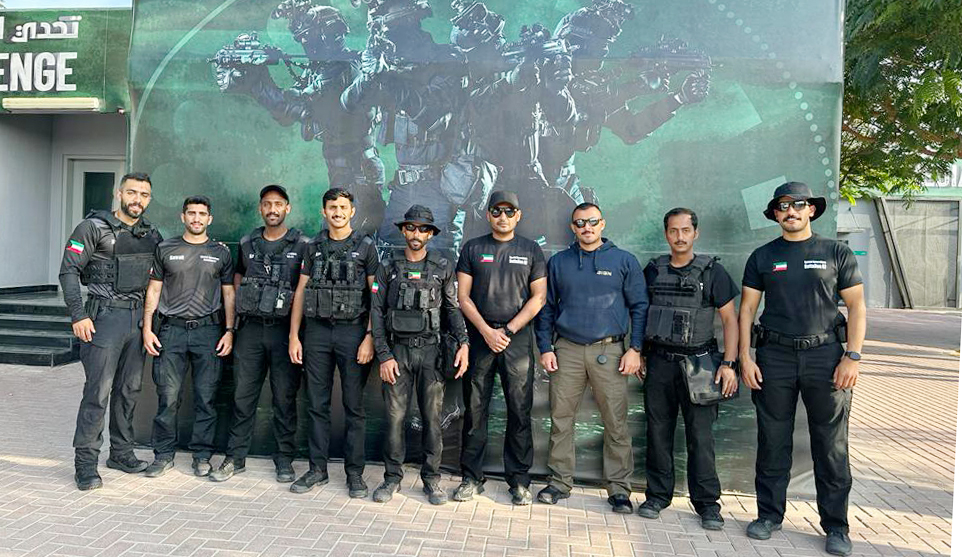 Group photo of the National Guard team participating in UAE SWAT Challenge 2024