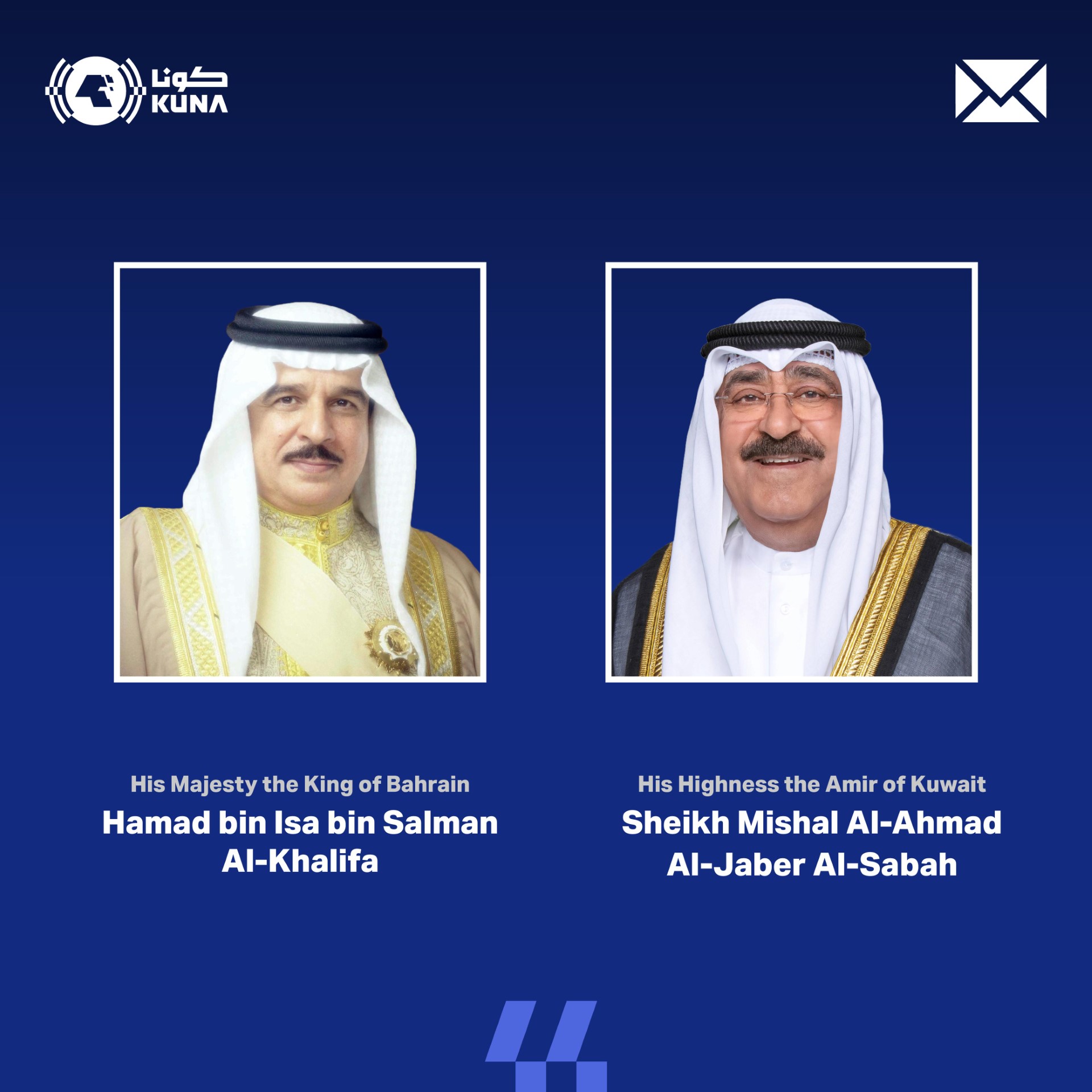 Kuwait Amir receives call from Bahrain King congratulating him on Ramadan                                                                                                                                                                                 