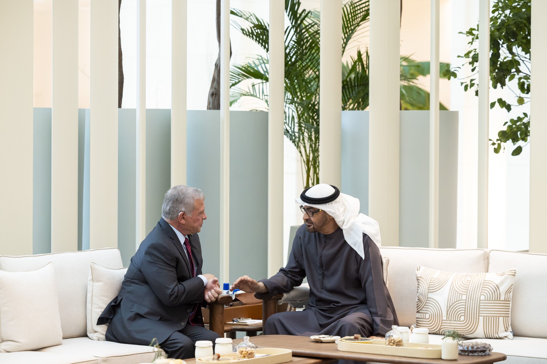 President of the United Arab Emirates Sheikh Mohammad bin Zayed Al Nahyan and Jordanian King Abdullah II
