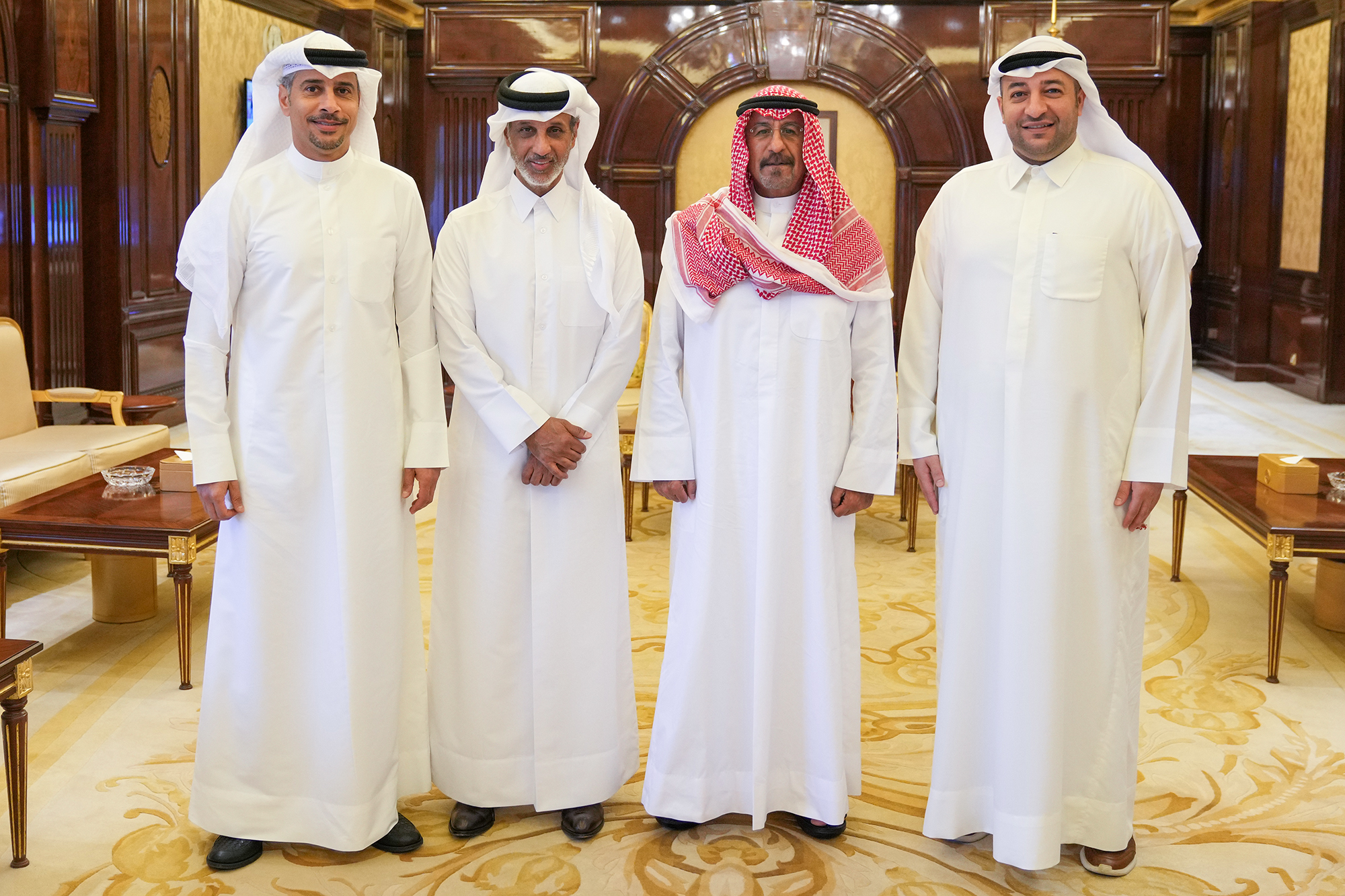 Prime Minister Sheikh Dr. Mohammad Sabah Al-Salem Al-Sabah received received Qatari Minister of Sports and Youth Sheikh Hamad bin Khalifa bin Ahmad Al-Thani.