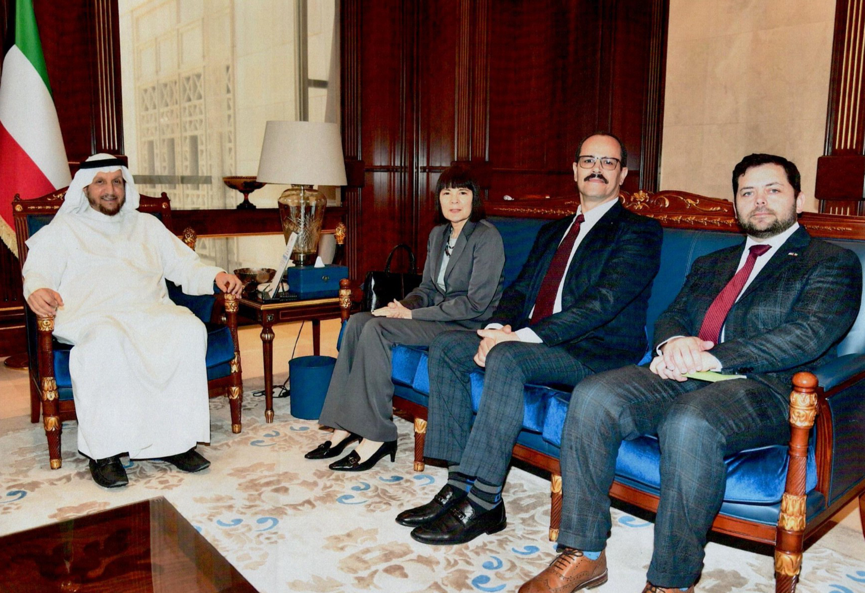 Kuwaiti Deputy Prime Minister and Minister of State for Cabinet Affairs Shereeda Al-Mousherji meets with US Ambassador in Kuwait Karen Sasahara