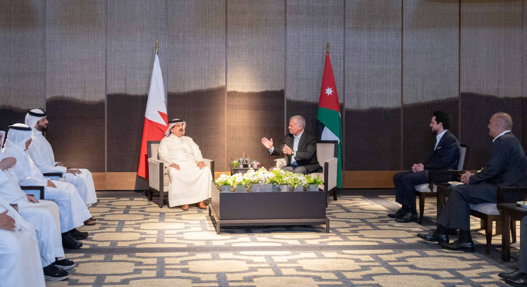 Jordanian King Abdullah II and Bahrain King Hamad bin Isa