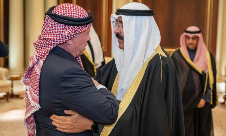 His Highness Amir Sheikh Mishal Al-Ahmad Al-Jaber Sabah and King Abdullah II of Jordan