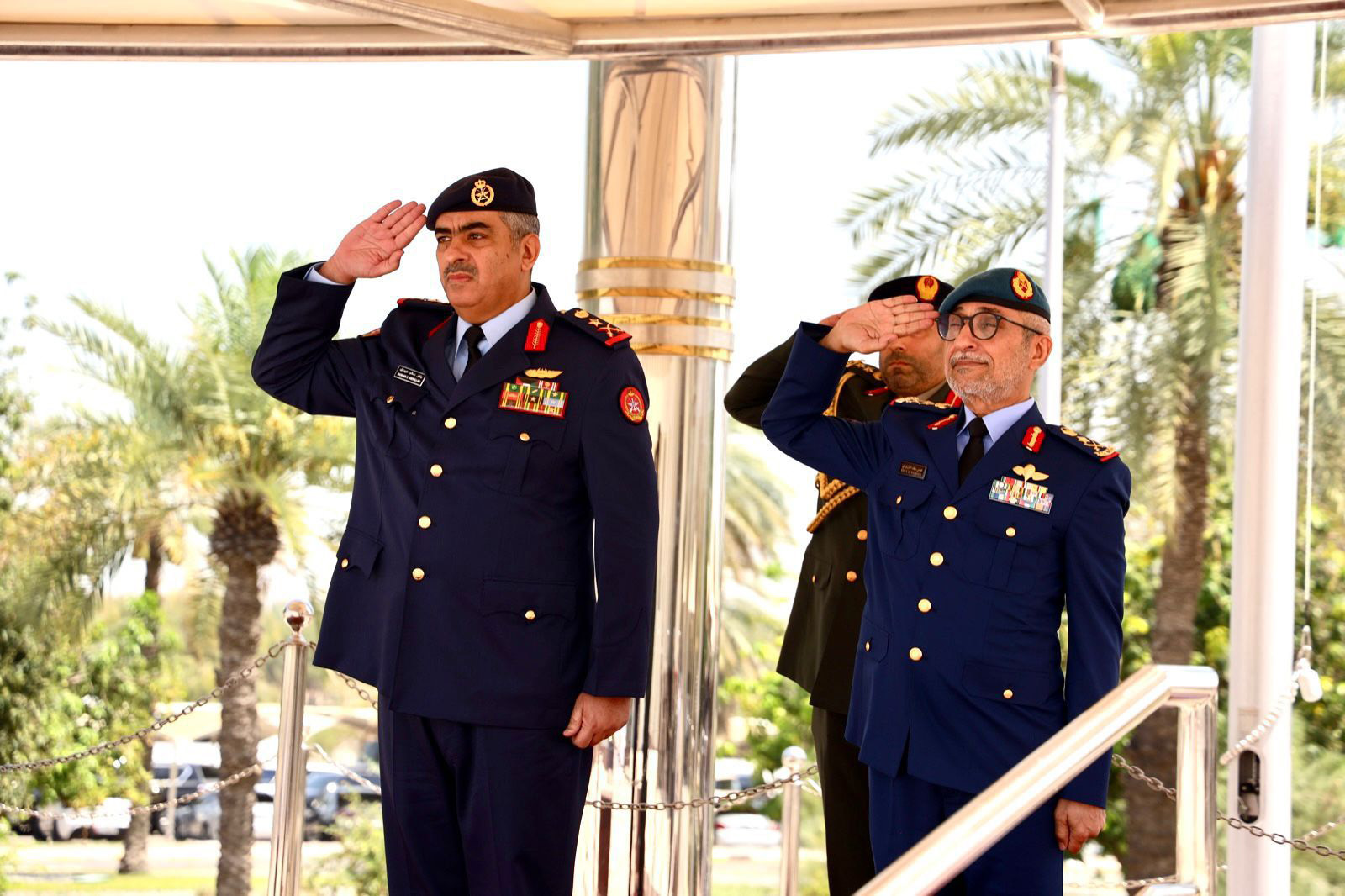 Chief of Staff of the Kuwait Armed Forces Liet. Gen. Bandar Al-Muzain and his UAE's counterpart Issa Al-Mazrouei