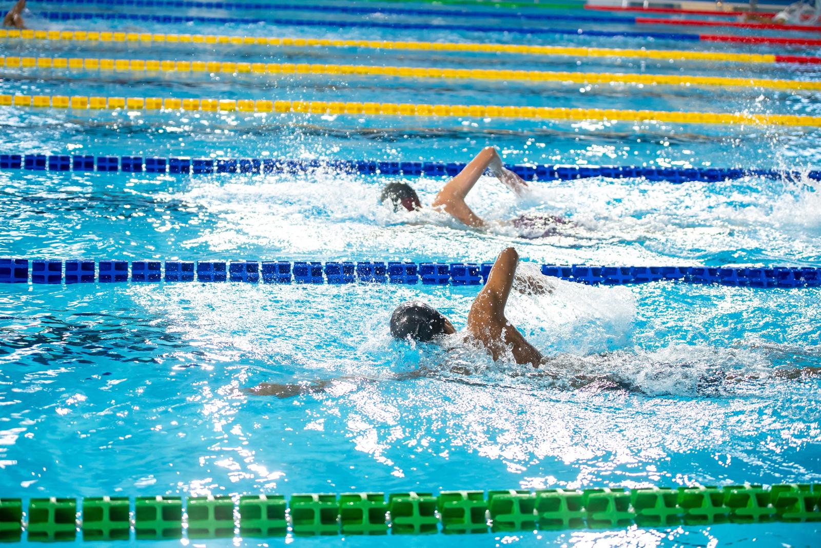 Swimmers competing in Gulf Youth Games in UAE