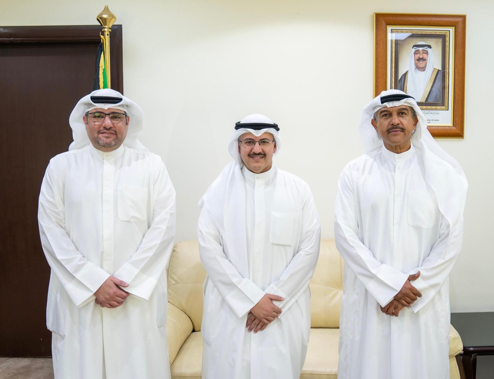Kuwaiti Minister of Social Affairs Sheikh Firas Saud Al-Malik Al-Sabah receives KFH CEO Abdulwahab Al-Rushood