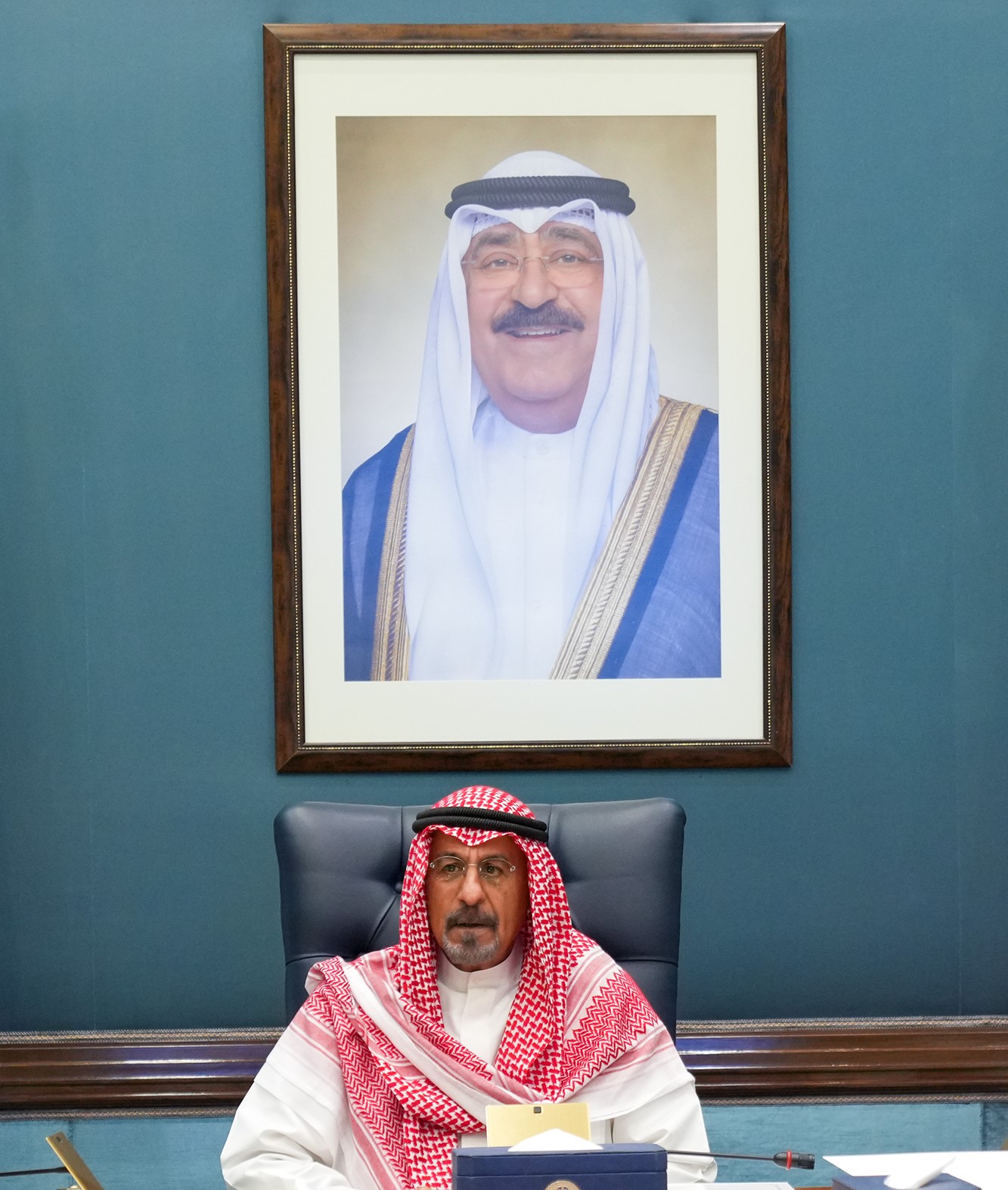 Son Altesse Cheikh Mohamed Sabah Al-Salem Al-Sabah, le Premier ministre.