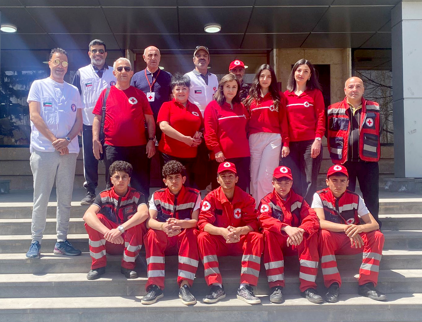 (KRCS) team with the Armenian Red Cross team