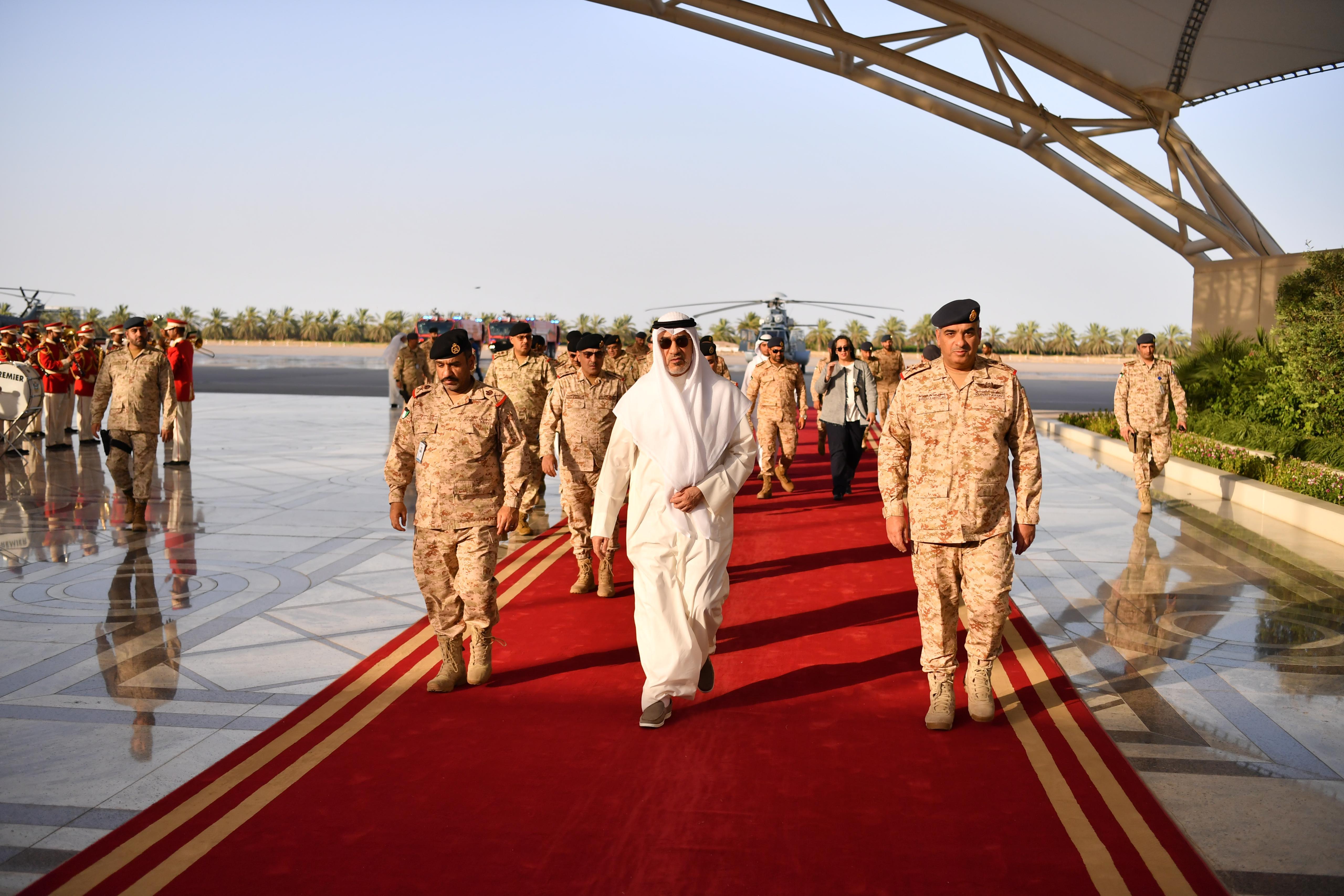 Minister of Defense Sheikh Fahad Yusuf Al-Sabah attends ceremony to take the delivery of two Caracal helicopters