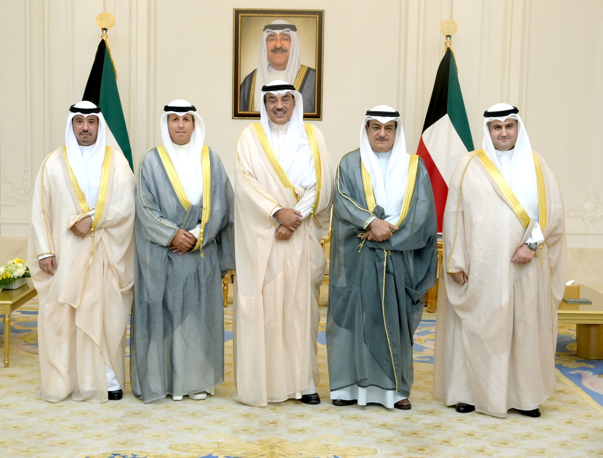 His Highness the Crown Prince Sheikh Sabah Khaled Al-Hamad Al-Sabah received officials at Bayan Palace