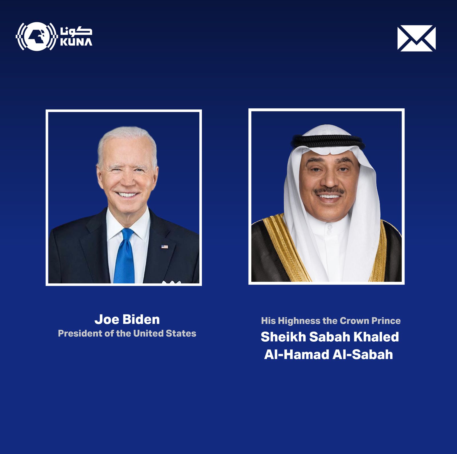 Kuwait Crown Prince congratulates Pres. Biden on Independence Day                                                                                                                                                                                         
