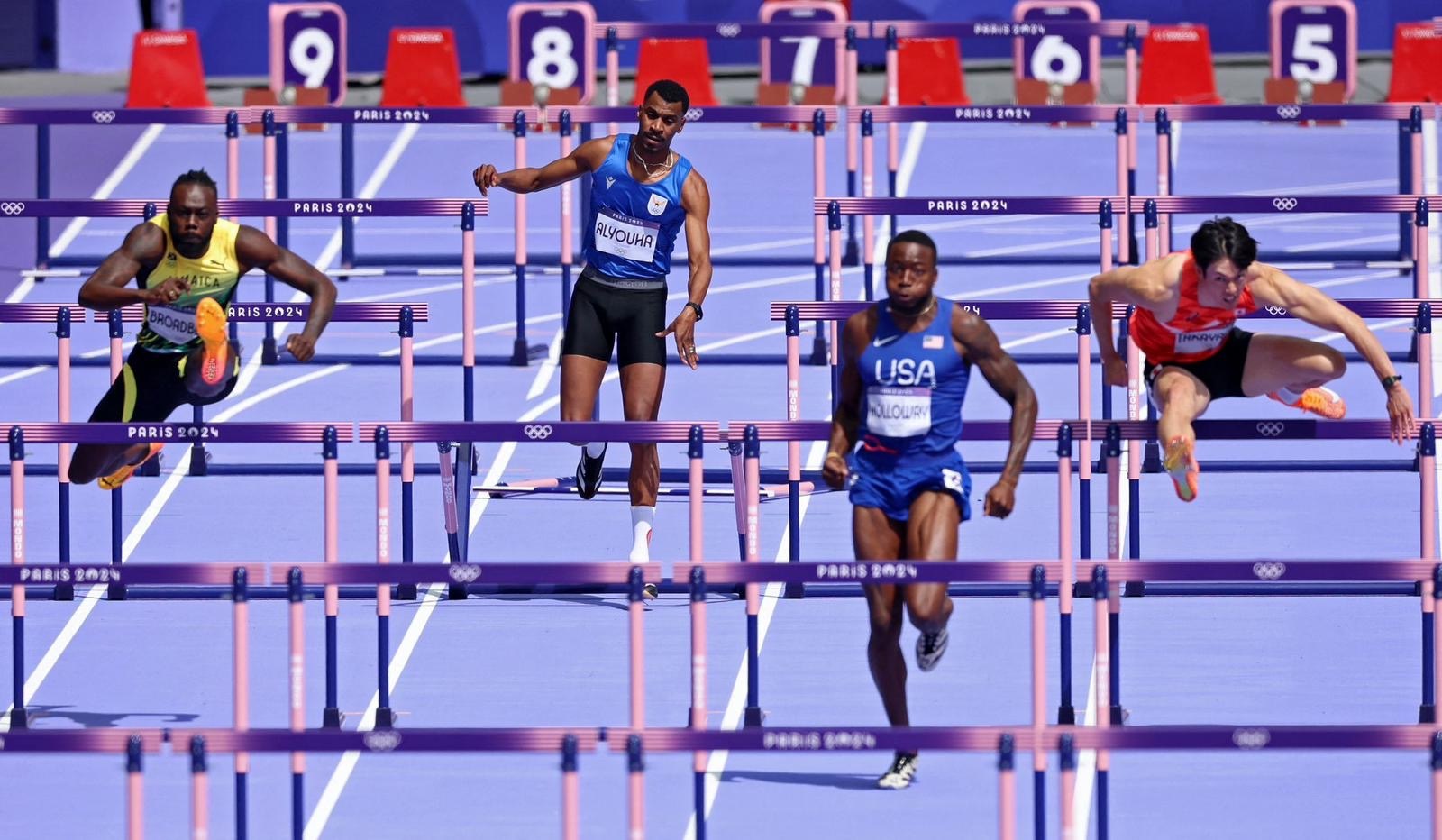 Kuwait's runner Yaqub Al-Youha suffered an adductor muscle injury