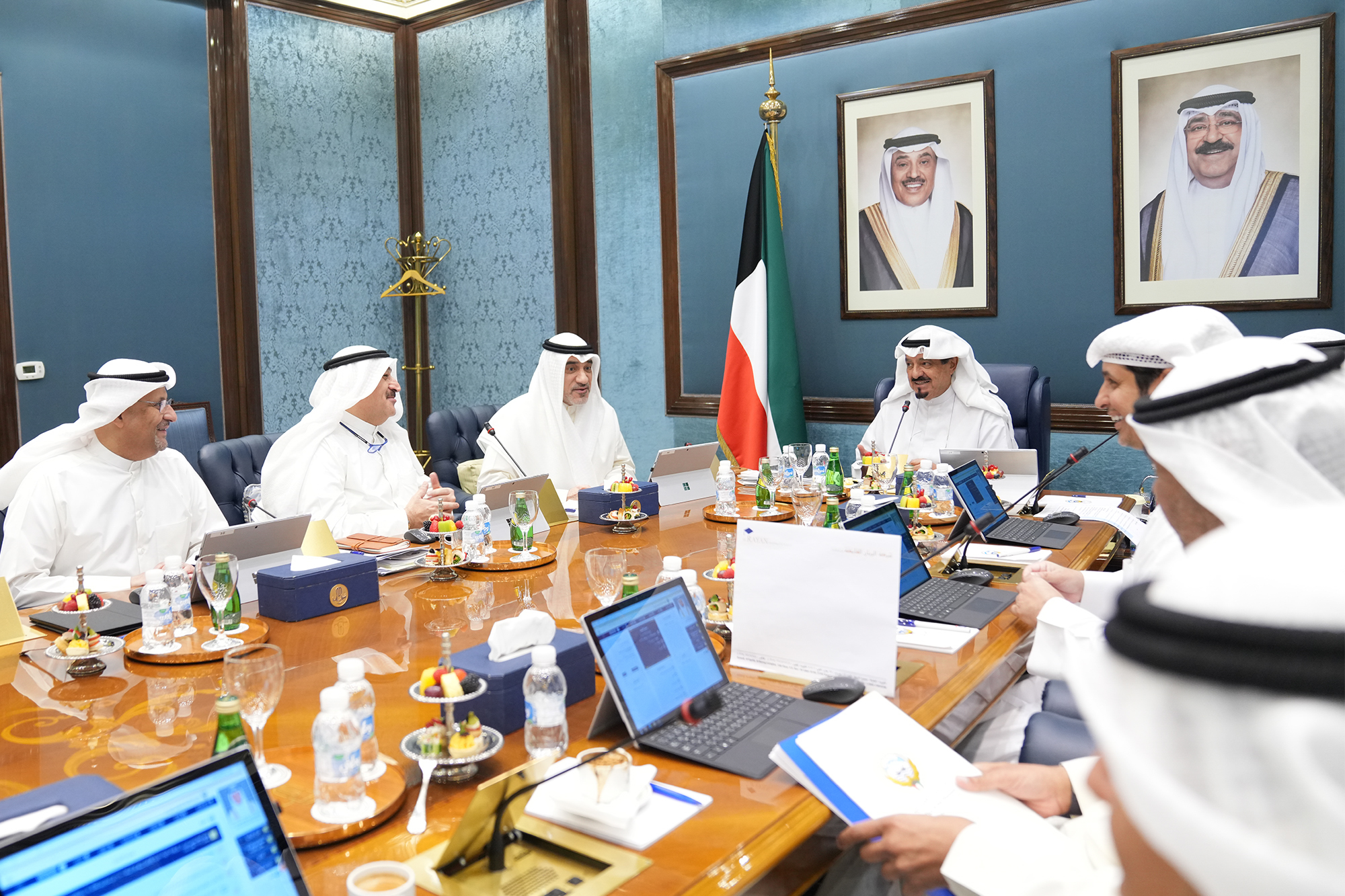 الاجتماع الأسبوعي لمجلس الوزراء برئاسة سمو الشيخ أحمد عبدالله الأحمد الصباح