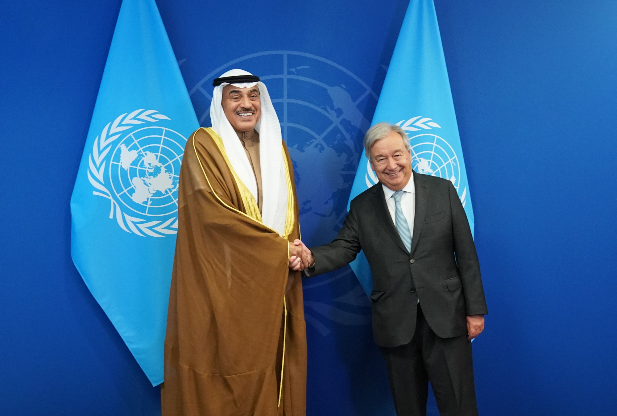 His Highness the Crown Prince with UN Secretary General Antonio Guterres