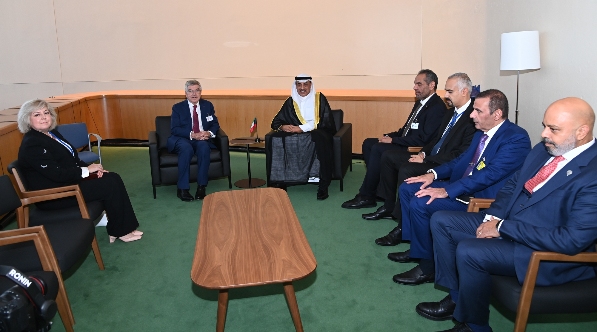 His Highness the Crown Prince during his meeting with President of the International Olympic Committee	