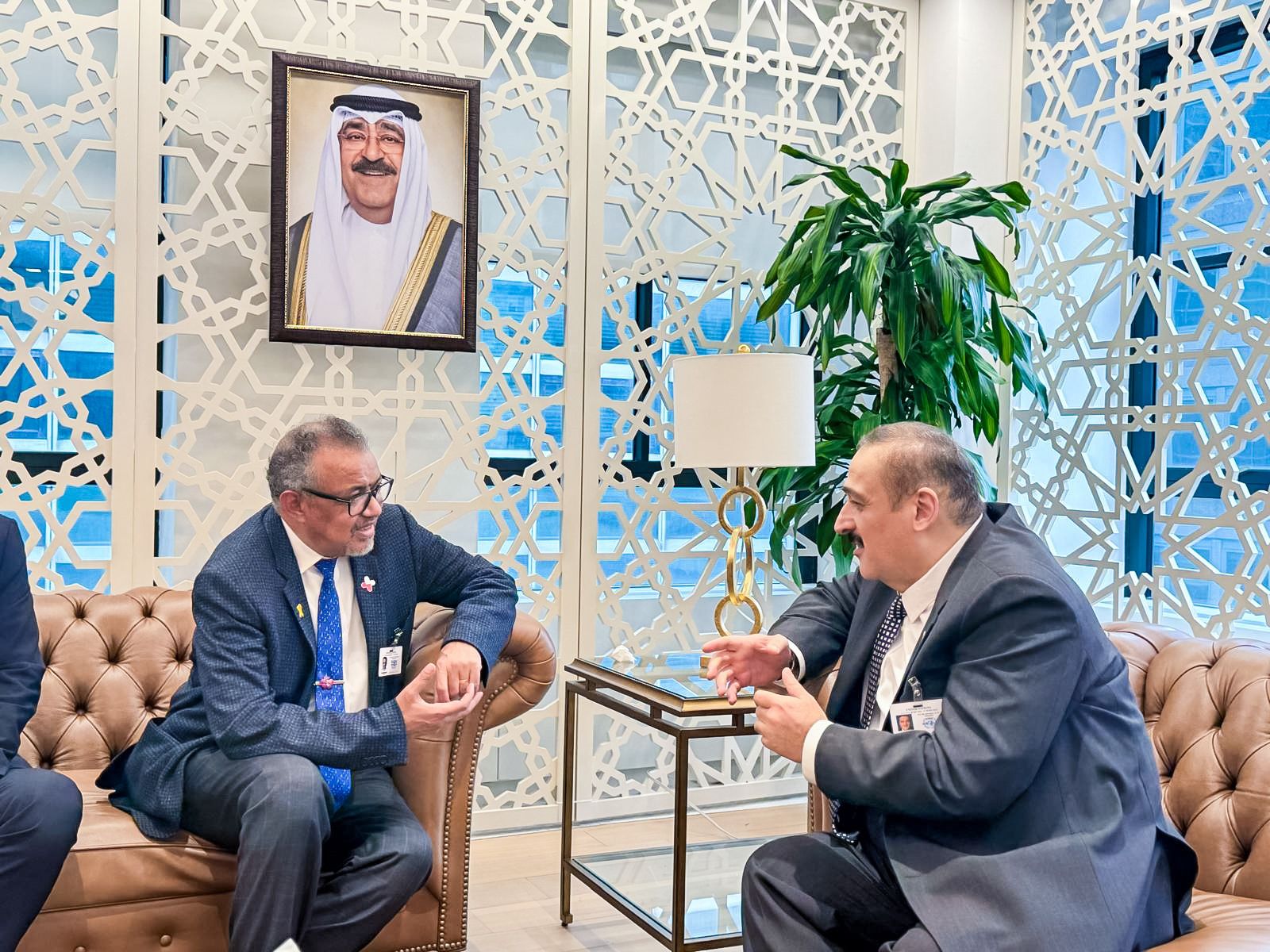 Minister of Health Dr. Ahamd Al-Awadhi meets Director-General of World Health Organization (WHO) Tedros Adhanom Ghebreyesus