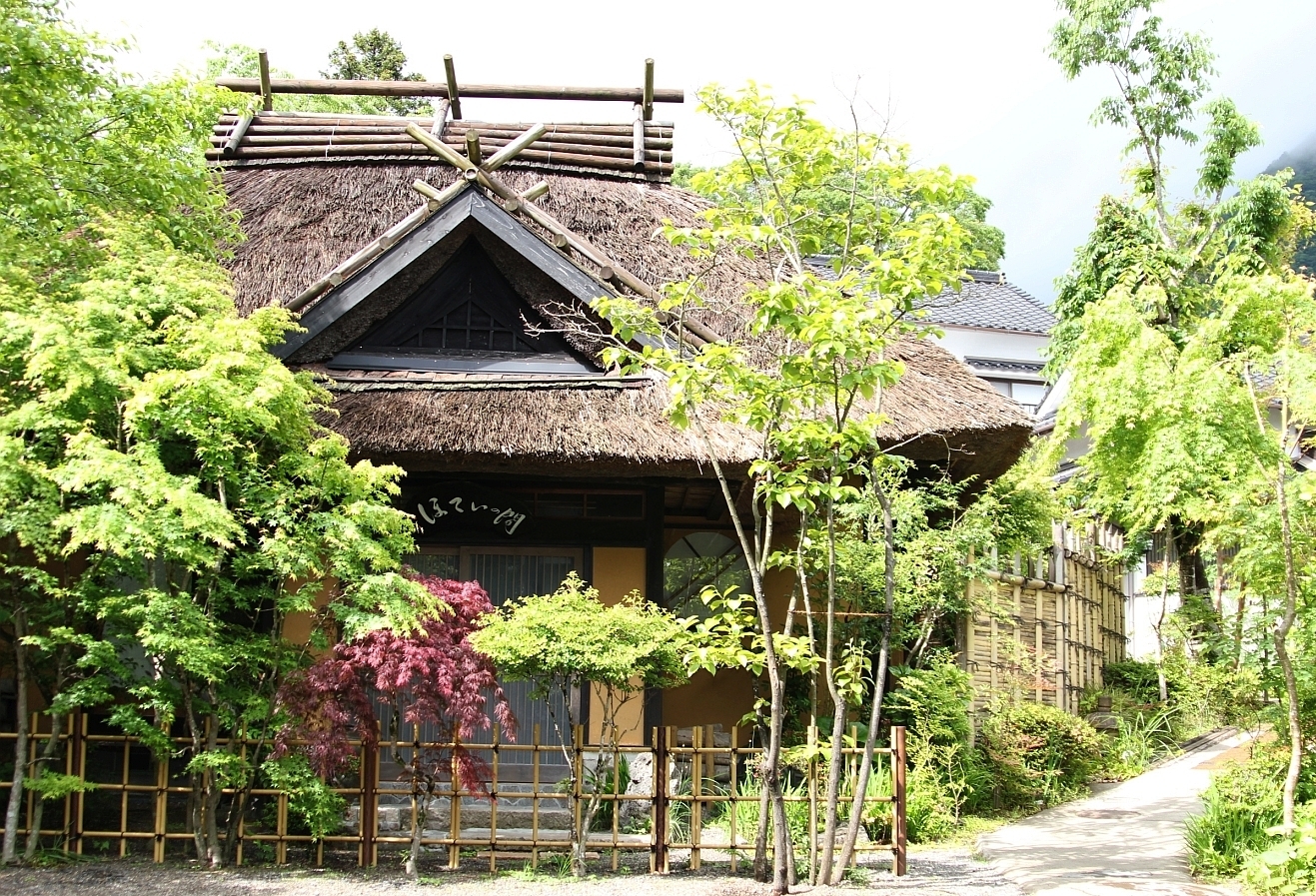 Traditional Japanese building of ryokan