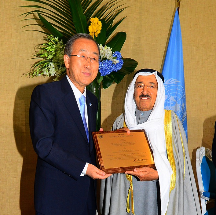 The United Nations honored the late Amir by naming His Highness Humanitarian Leader in September 2014