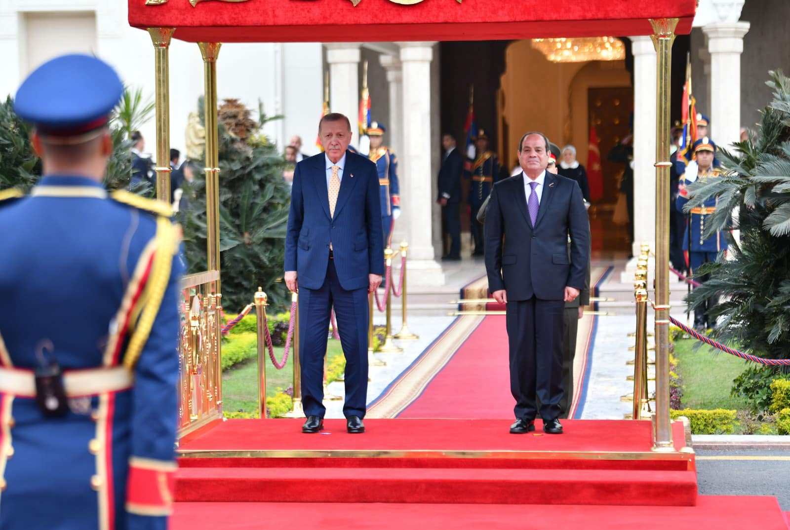 Egyptian President AbdelFattah Al-Sisi Receives Turkish Counterpart Recep Tayyip Erdogan