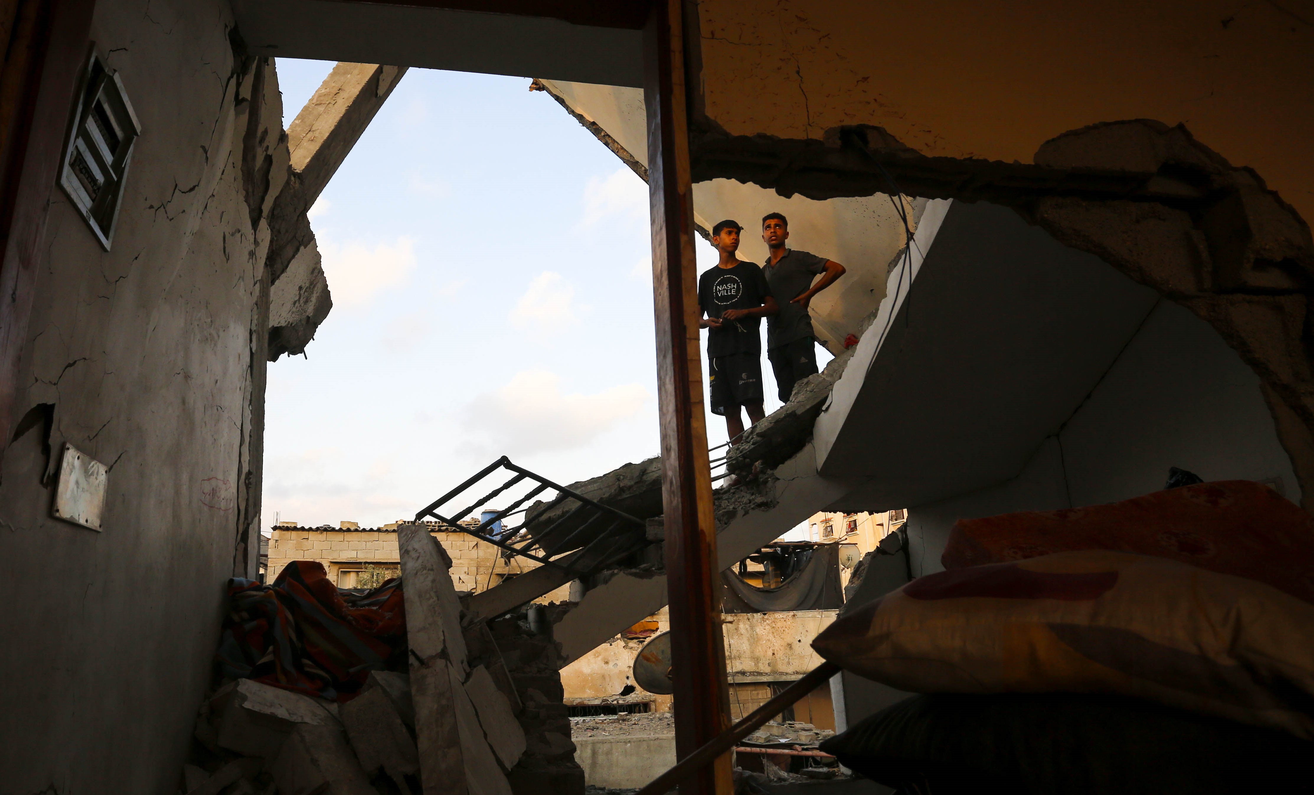 Destruction caused by new Israeli occupation forces attacks in Gaza