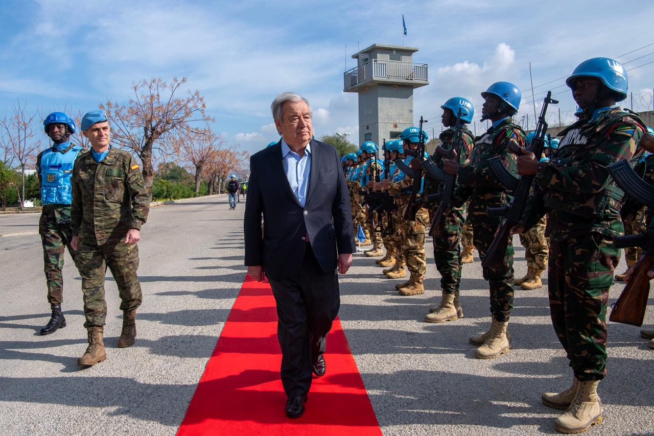 UN Secretary General Antonio Guterres Visits the headquarters UN peacekeepers in Lebanon